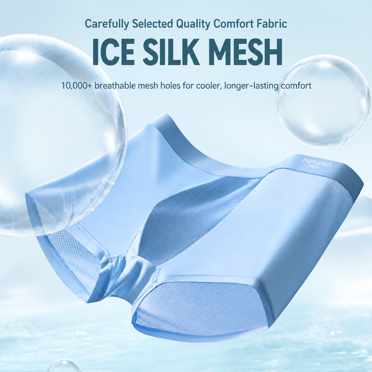 Men's Pure Ice Silk Antibacterial Ultrathin Underwear(set of 4)