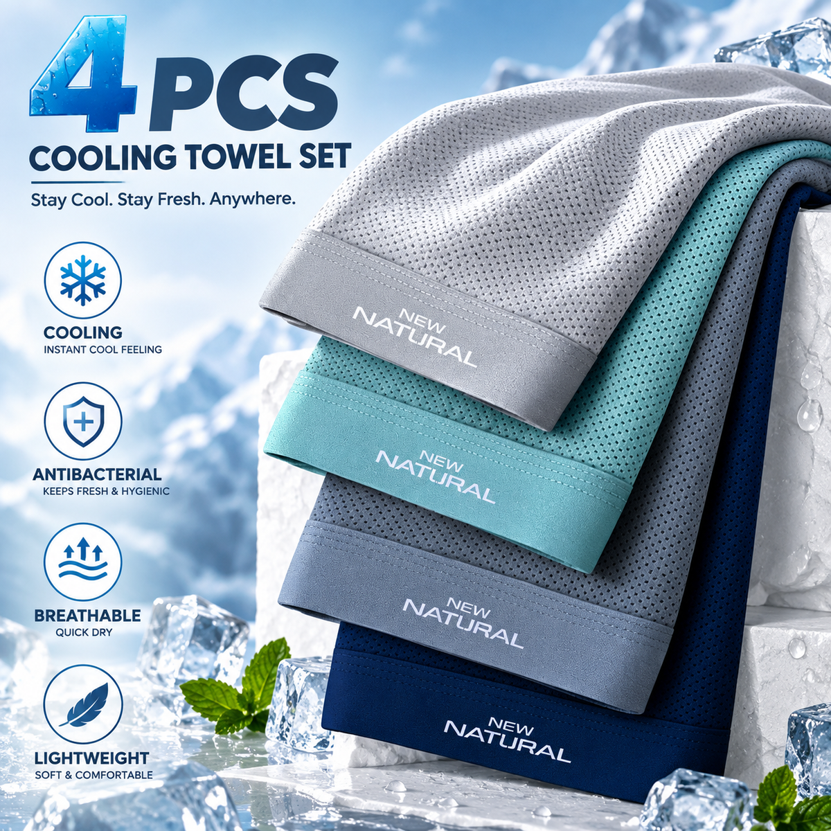 Men's Pure Ice Silk Antibacterial Ultrathin Underwear(set of 4)