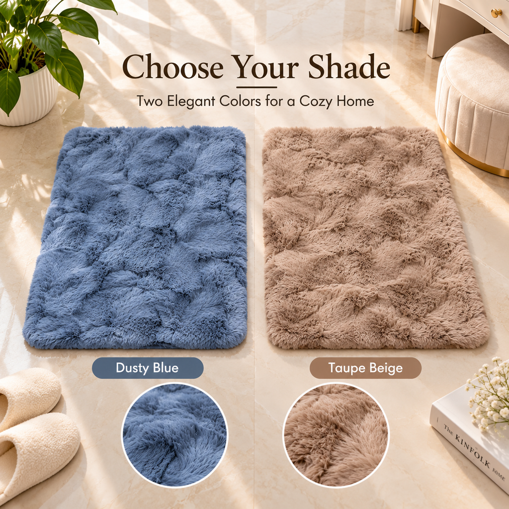 CloudNest Luxury Faux Rabbit Fur Mat