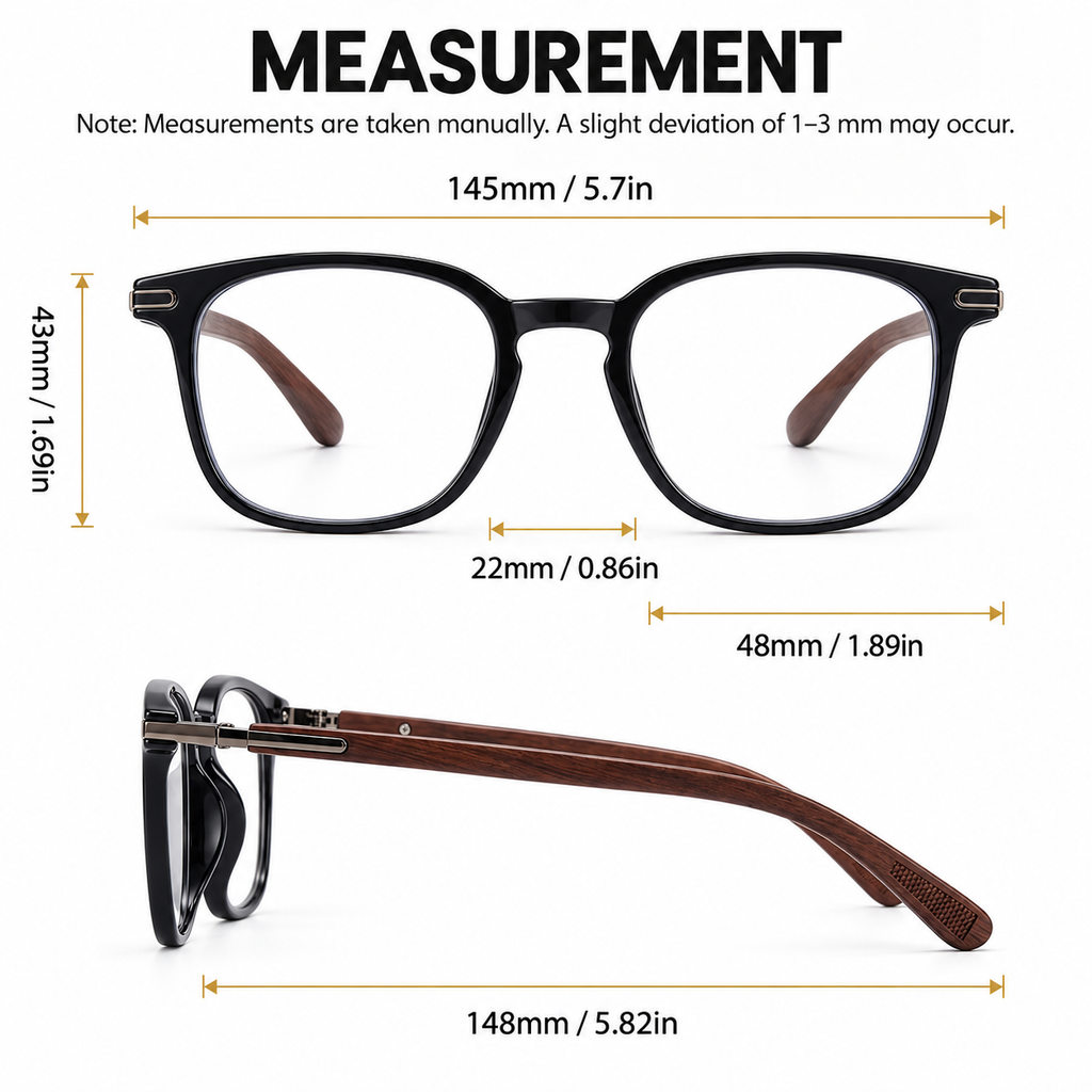 VistaWood Retro Anti-Blue Optical Glasses