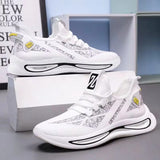 New Breathable Sports Running Shoes-White-41