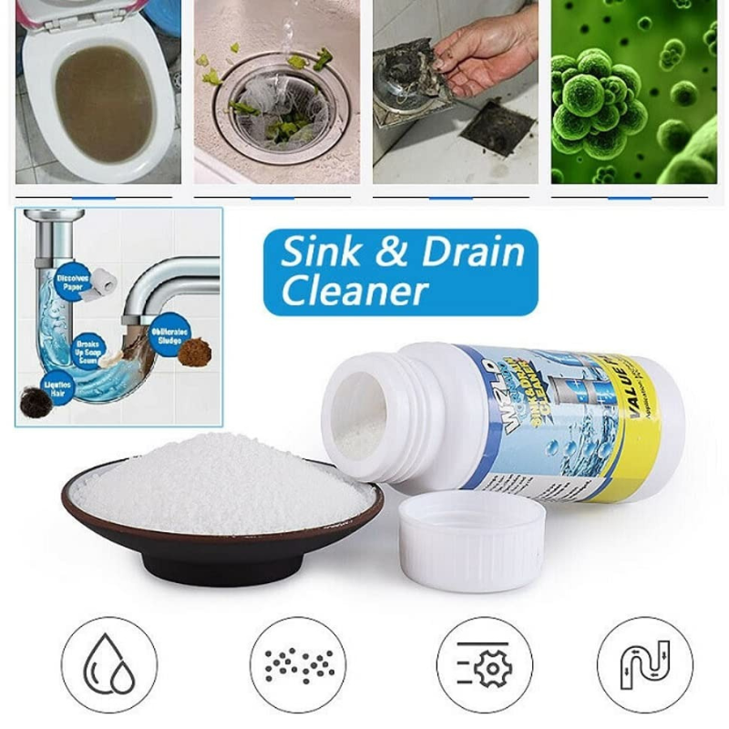 Instant Flow Drain Unblocker Cleaning Powder ( Set of 02 )