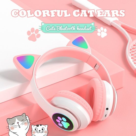 Colorful Cat Ear Wireless Headphones
