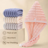 Women's hair drying towel cap