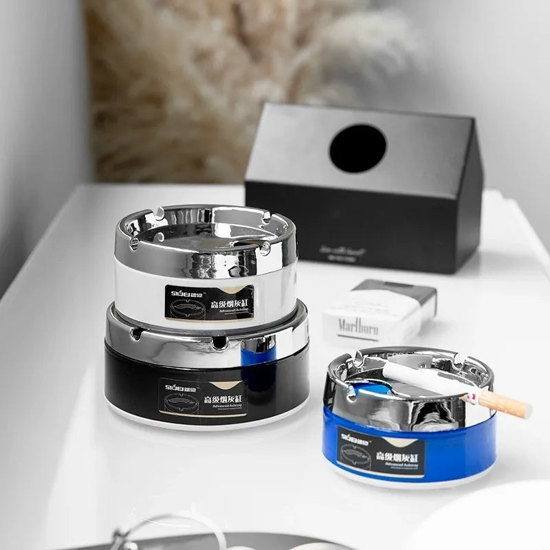 Stainless Steel Rotary Windproof Ashtray