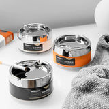 Stainless Steel Rotary Windproof Ashtray