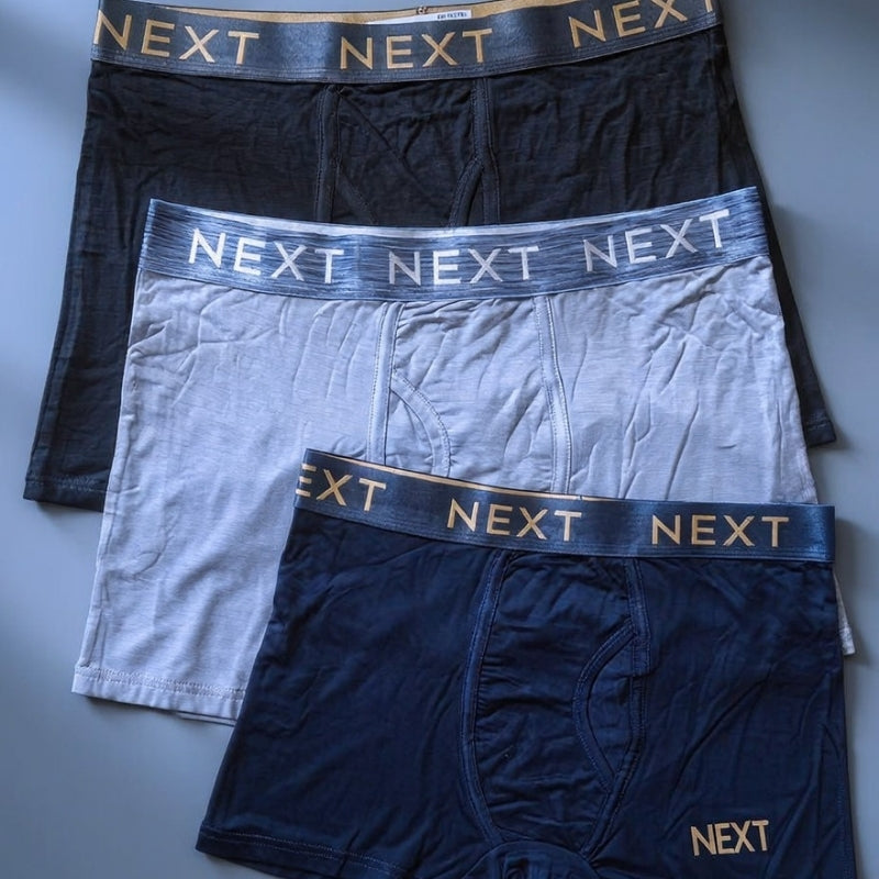 Premium Flexible Fit Men’s Microfiber Boxer Trunks  (Set of 3)