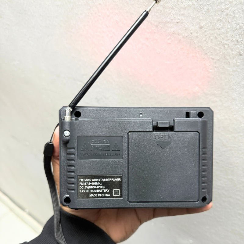 Classic FM Radio with LED Light and Wireless Music Support