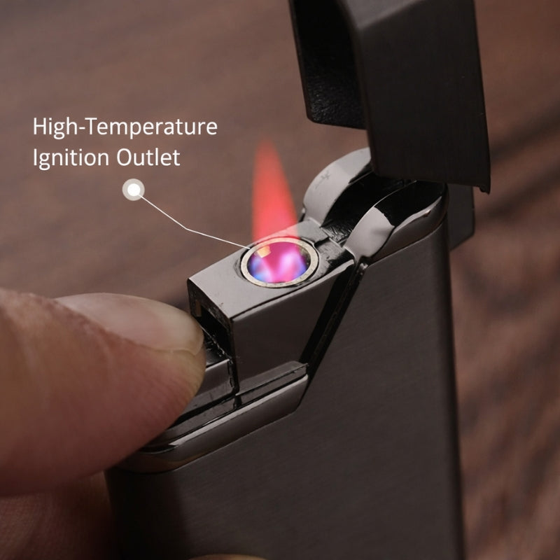Ultra-thin Metal Windproof Refillable Lighter