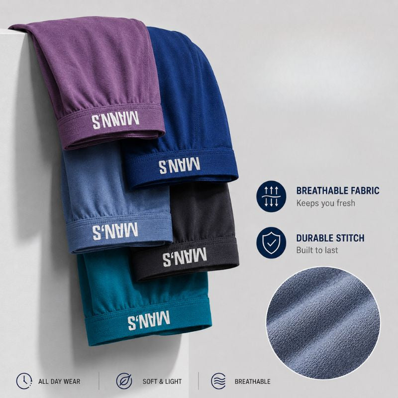 Feather Soft Breathable Men's Briefs ( Set of 5 )