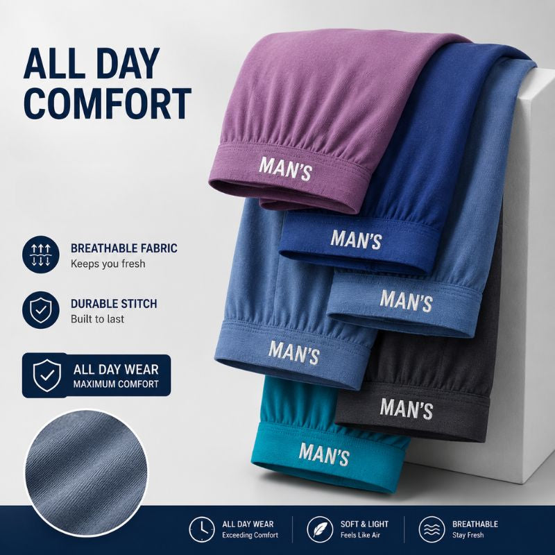 Feather Soft Breathable Men's Briefs ( Set of 5 )