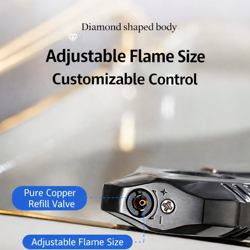 Dual Flame Windproof Butane Lighter