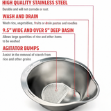 Multifunction Kitchen Rice Vegetable Fruit Washing Strainer Basket