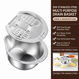 Multifunction Kitchen Rice Vegetable Fruit Washing Strainer Basket
