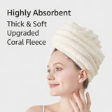 Women's hair drying towel cap