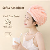 Women's hair drying towel cap