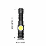 Rechargeable COB LED Tactical Flashlight Torch