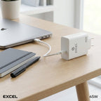 45W Fast Charging Single Port Adapter & Cable
