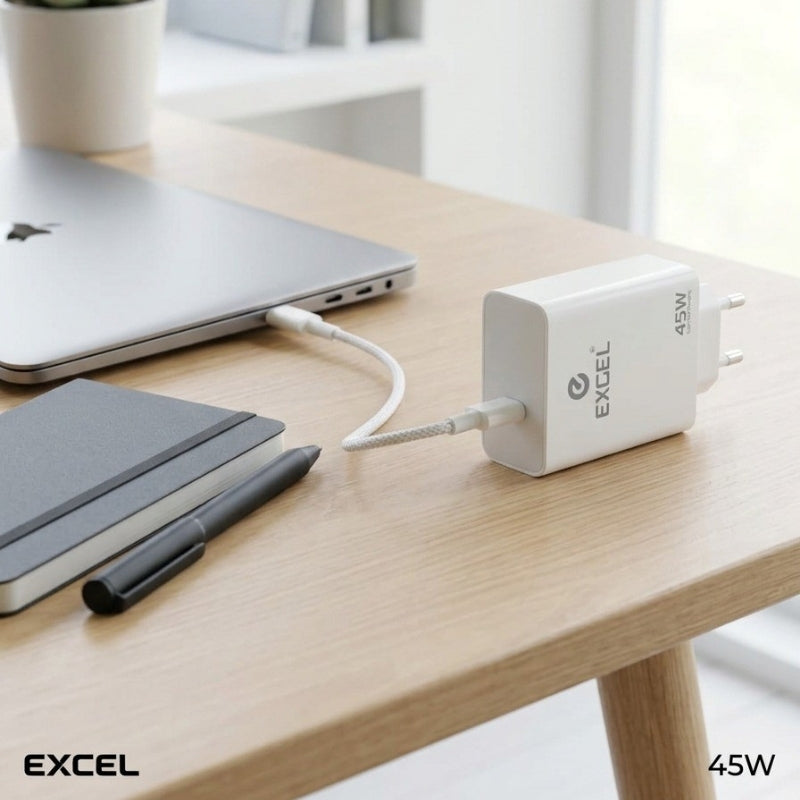 45W Fast Charging Single Port Adapter & Cable