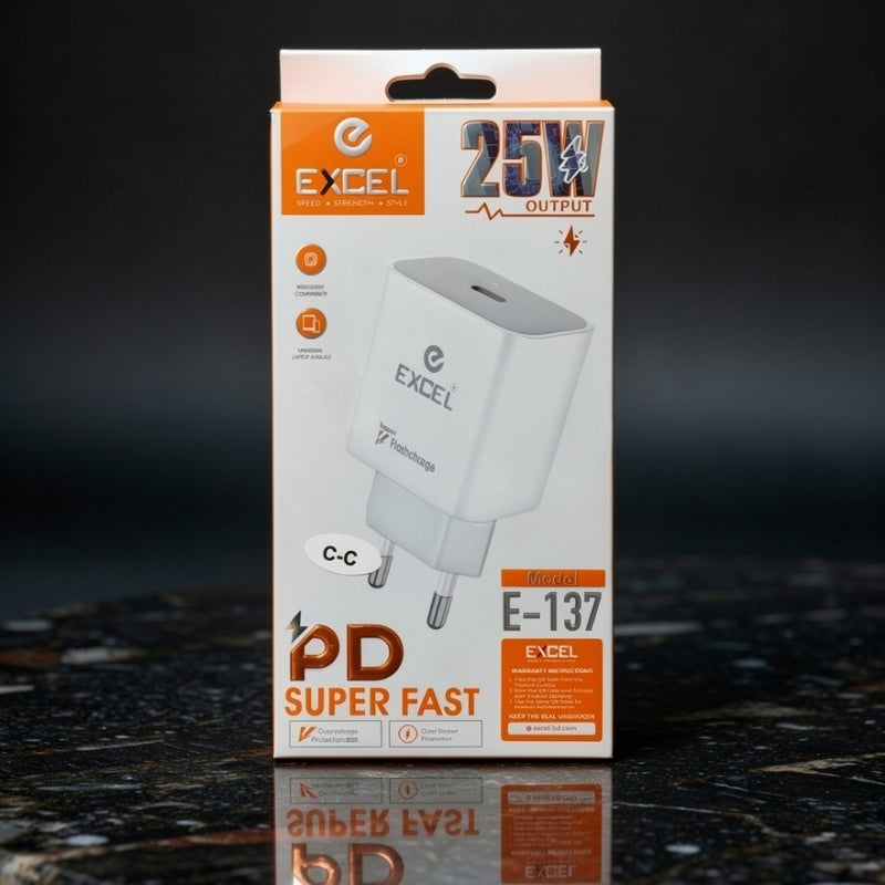 Excel 25W Fast Charge Type-C Adapter