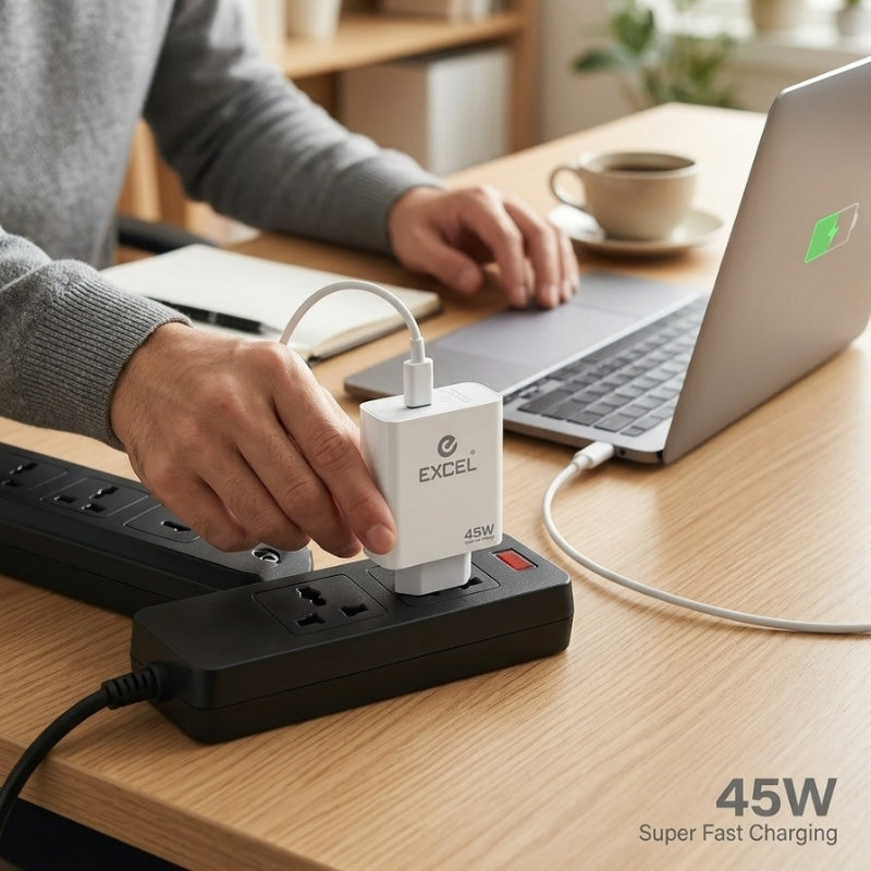 45W Fast Charging Single Port Adapter & Cable