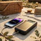 10000mAh Solar LED Multi Cable Power Bank