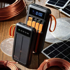 10000mAh Solar LED Multi Cable Power Bank