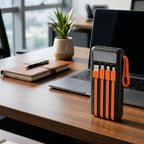 10000mAh Solar LED Multi Cable Power Bank