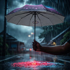 Elegant Floral 10-Ribs Folding Umbrella