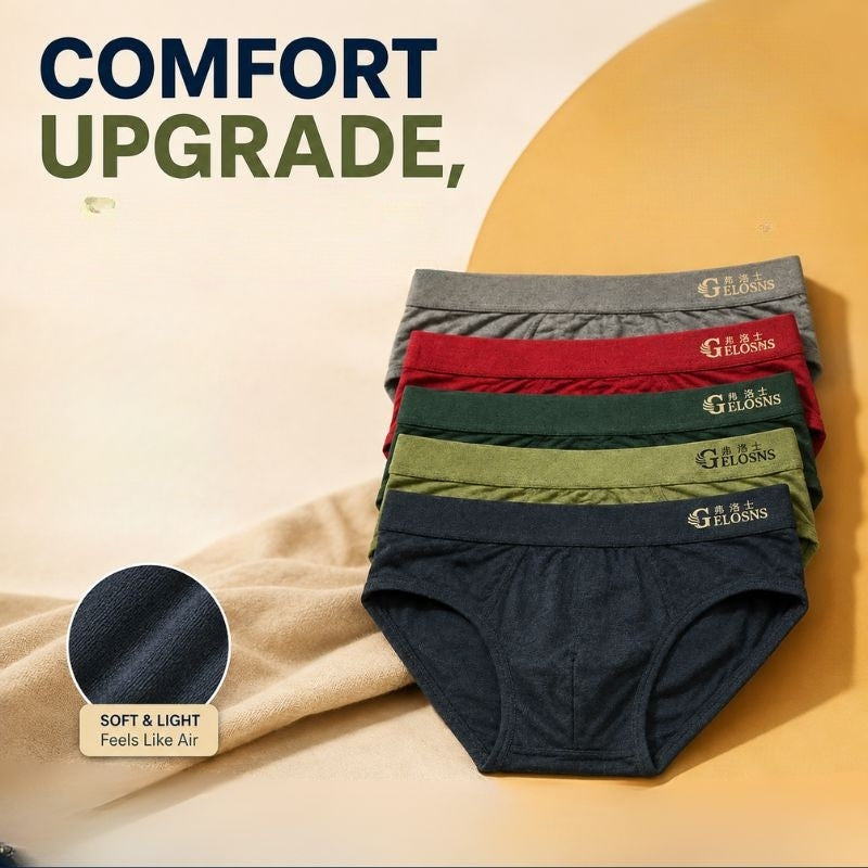 Feather Soft Breathable Men's Briefs ( Set of 5 )