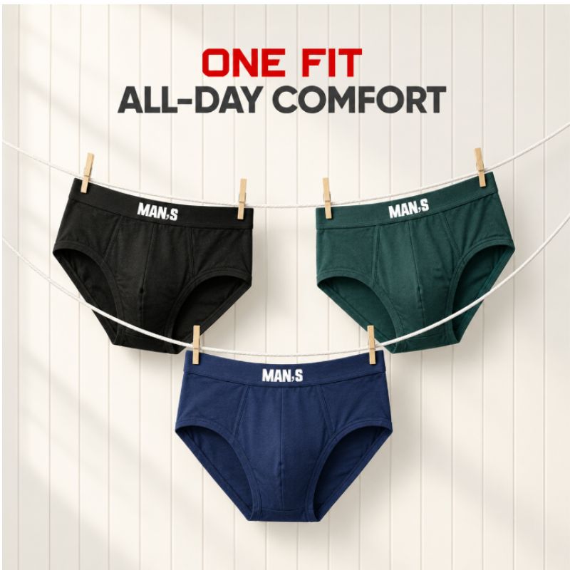 Men's Breathable Premium Comfort Briefs ( Set of 3 )