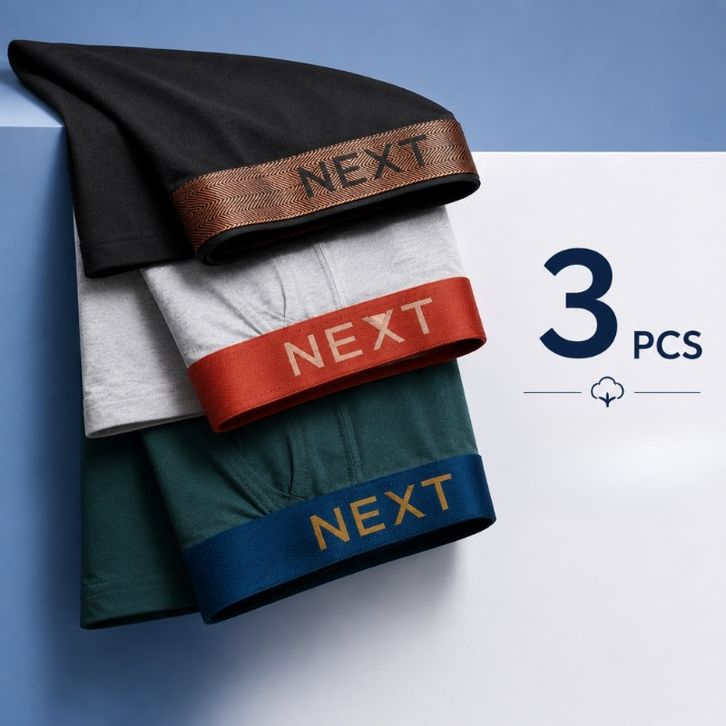 Premium Flexible Fit Men’s Microfiber Boxer Trunks  (Set of 3)