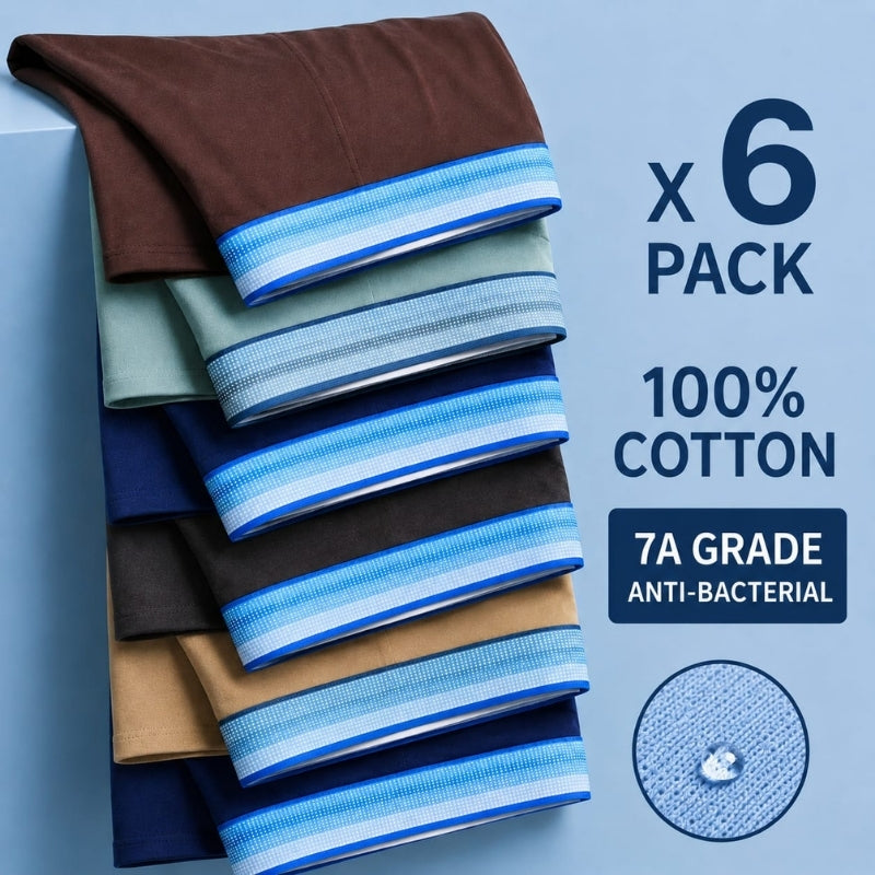 Soft Breathable Cotton Trunk Boxers ( Set of 6 )