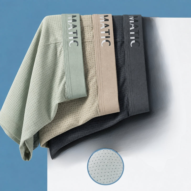Ice Silk Breathable mesh Underwear ( Set of 3  )