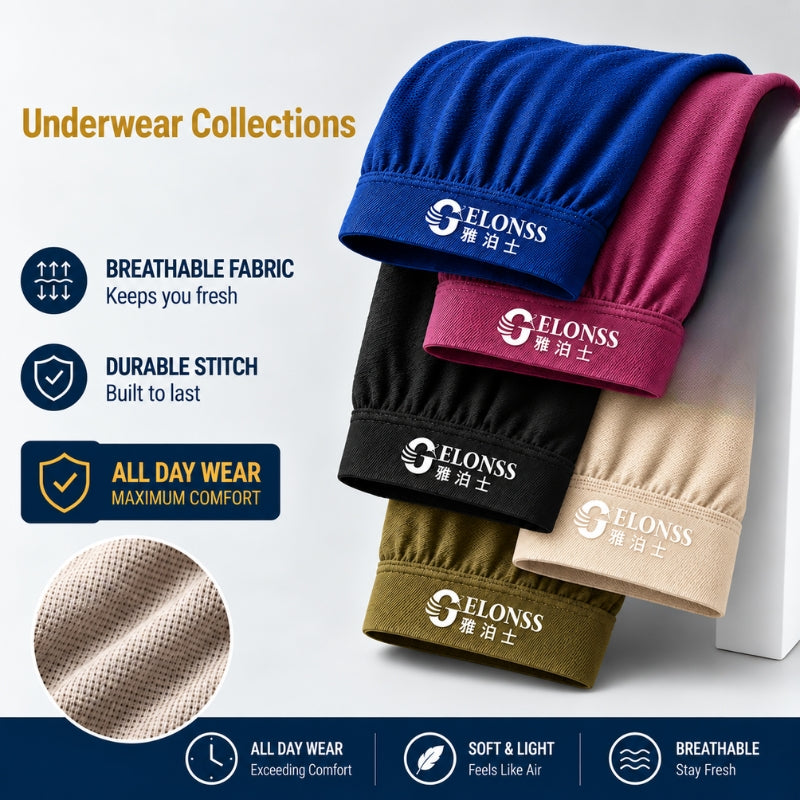 Feather Soft Breathable Men's Briefs ( Set of 5 )