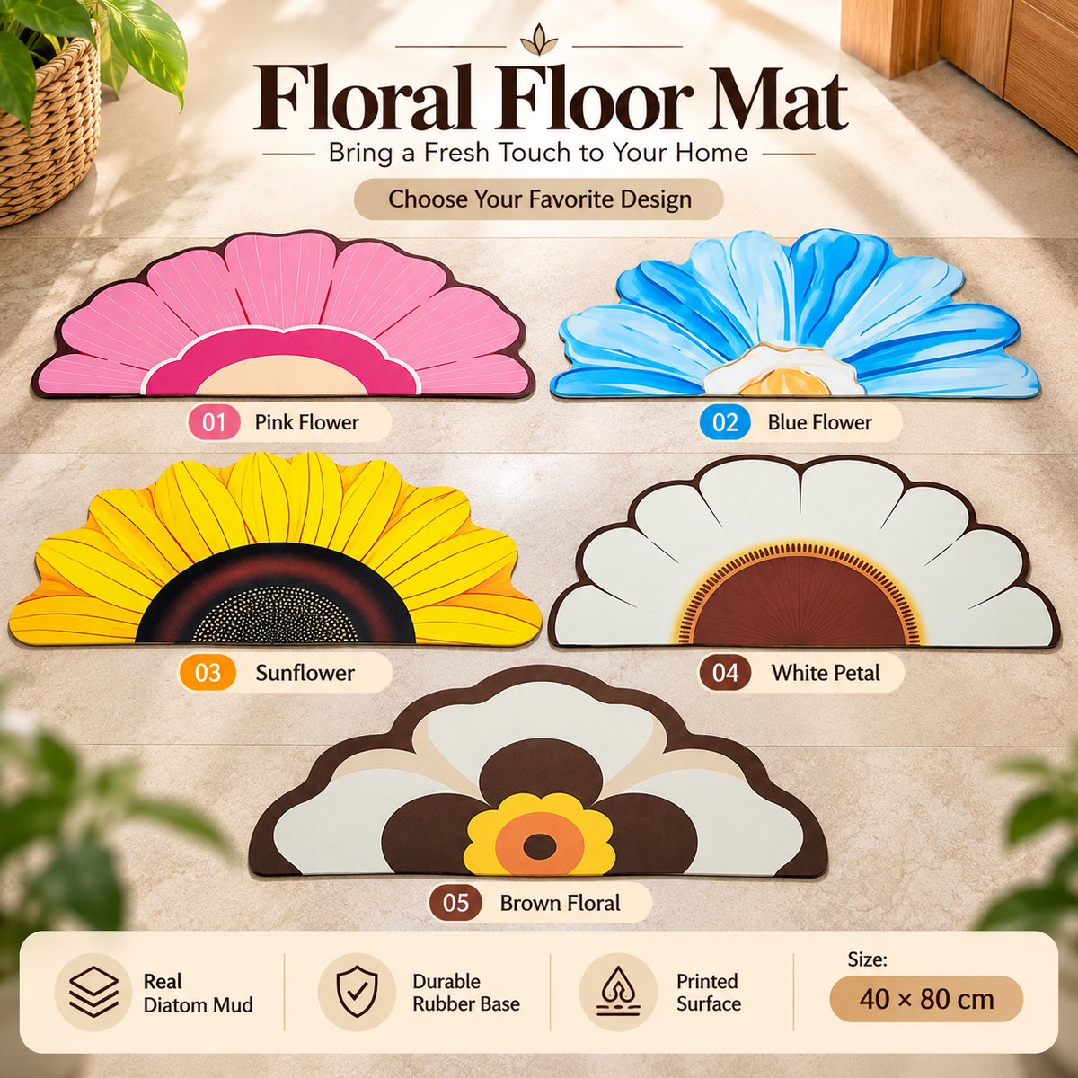 Premium Diatom Mud Floor Mat