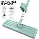 Hands-Free Microfiber Floor Cleaning Mop with Extra 1 Cleaning Mat