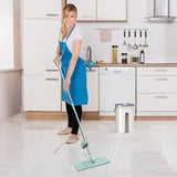 Hands-Free Microfiber Floor Cleaning Mop with Extra 1 Cleaning Mat