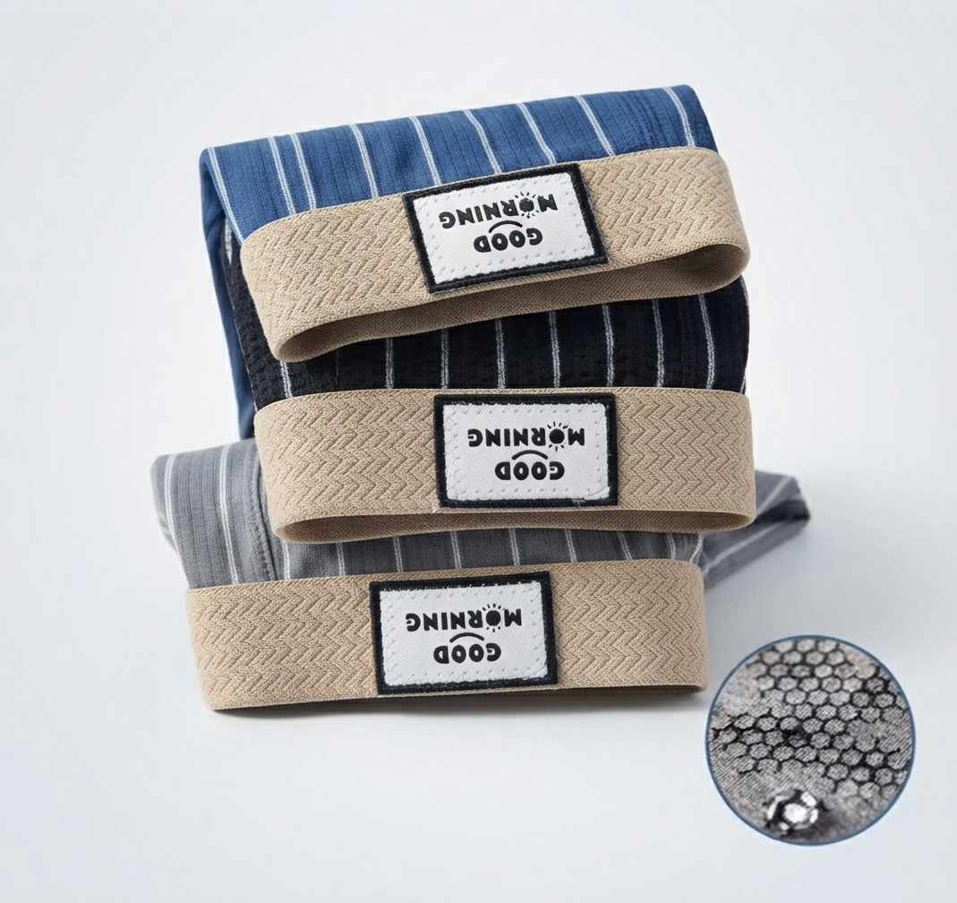 Soft Breathable Ice Silk Boxer  ( Set of 3 )