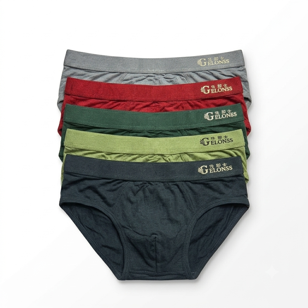 Feather Soft Breathable Men's Briefs ( Set of 5 )