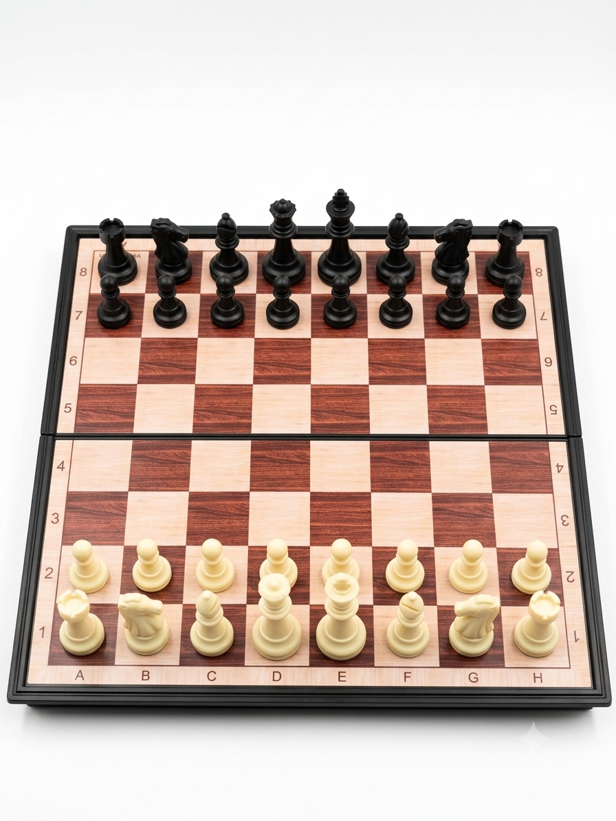 2-in-1 Magnetic Chess & Checkers Set