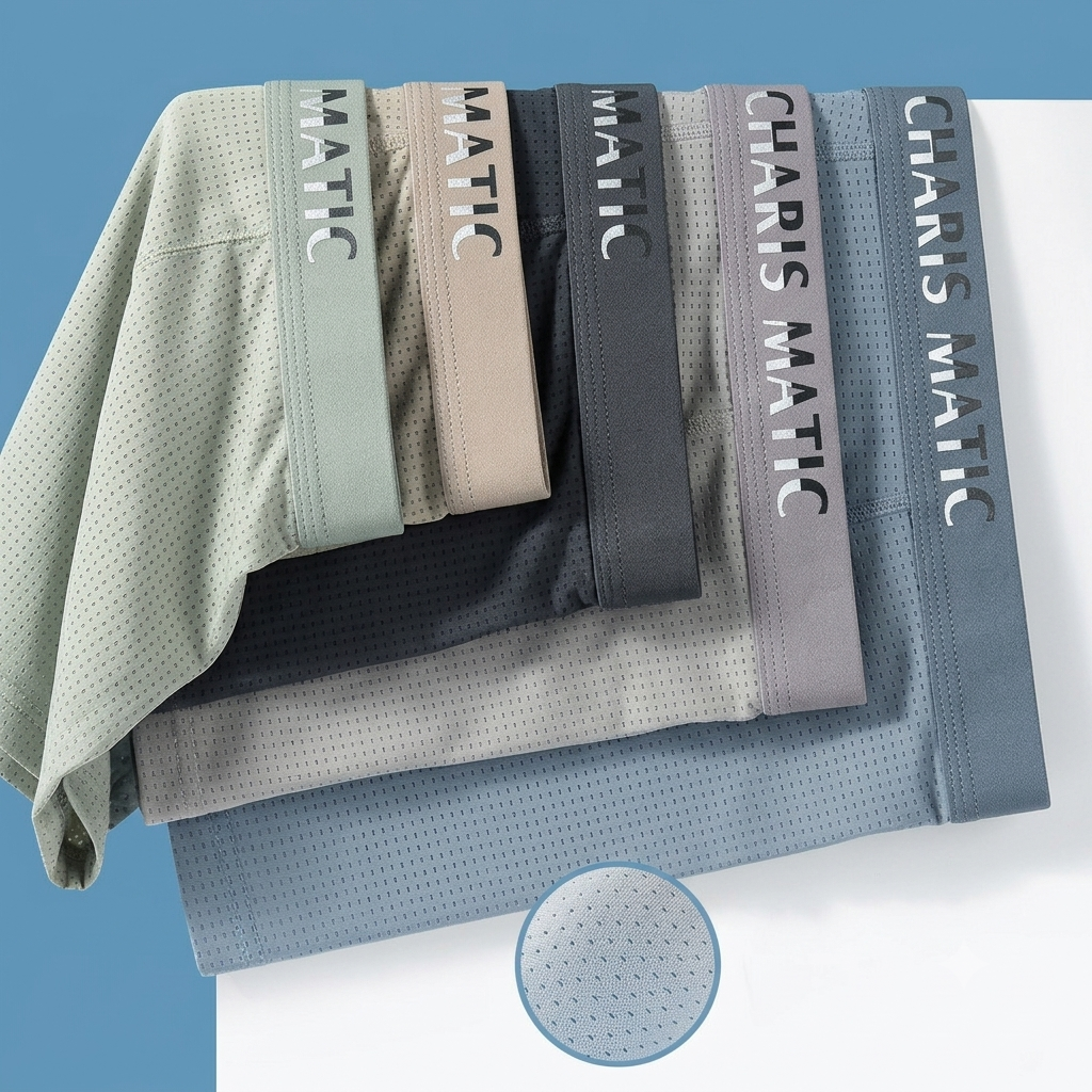 Ice Silk Breathable mesh Underwear ( Set of 5  )