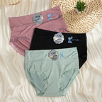 Premium Ribbed Lace Comfort Panty ( Set of 3 )