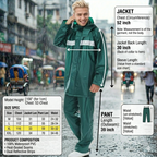 Premium Rubber Waterproof Rain Suit (XXL)