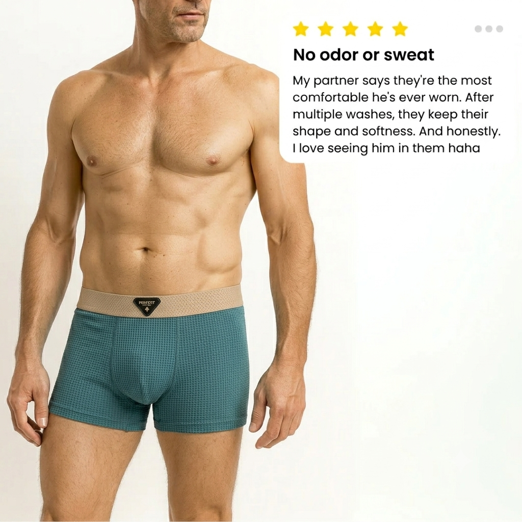 Men's Ice Silk net pattern Premium Boxer ( Set of 04 )