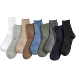 Solid color double needle socks ( Set of 05)