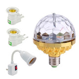 Colorful Auto Rotating LED Bulb RGB Stage Light With Holder