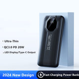 10,000mAh 22.5w fast charging power bank with display