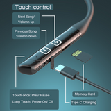 Touch Control Micro SD Supported Wireless Neckband