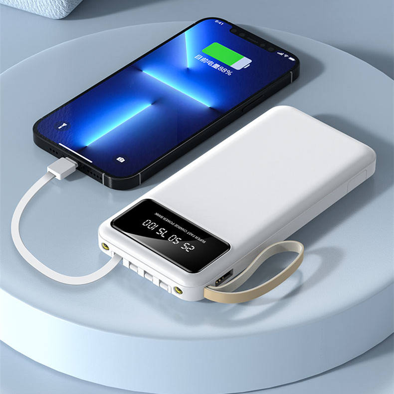 Fast Charging 4 in1 Built in Cables 10000mAh Power Bank